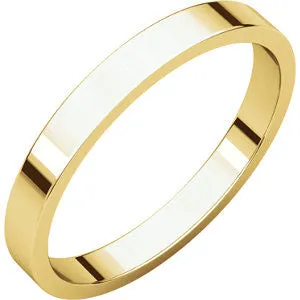 10K Yellow 2.5mm Flat Band