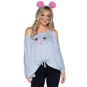 2 Pc Mouse Costume Poncho Set - One Size