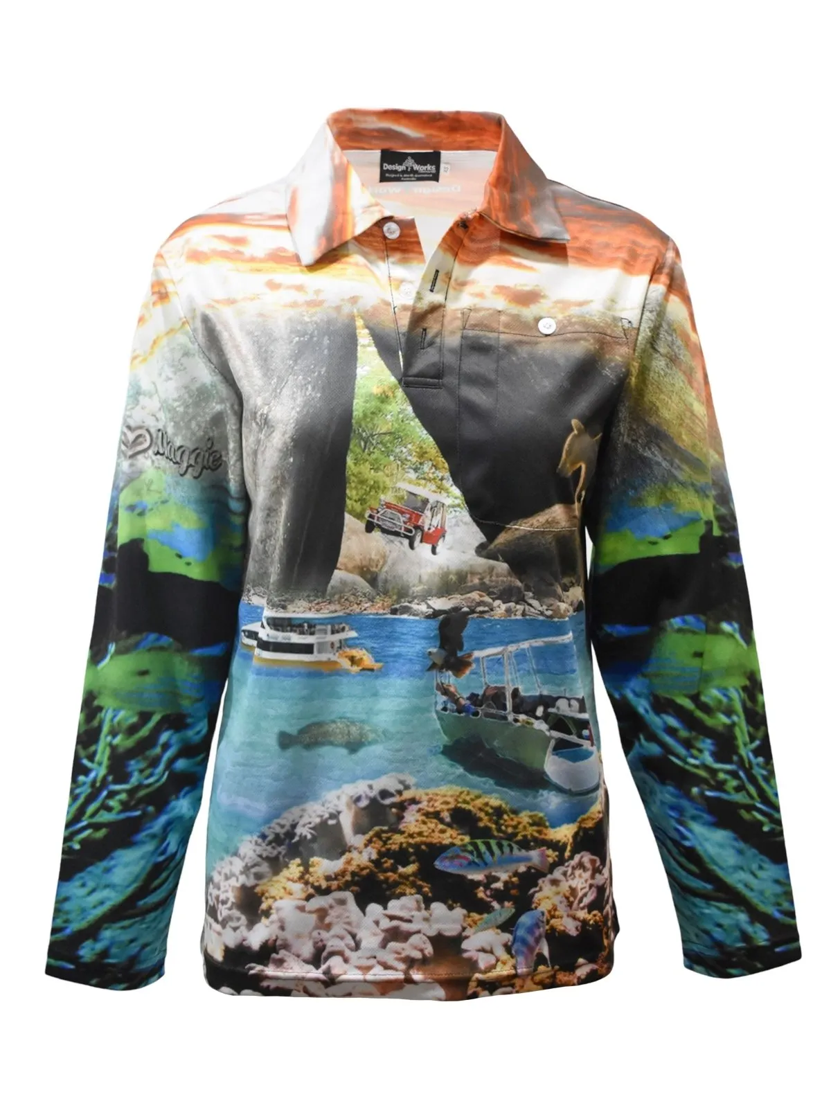 Adult Long Sleeve Fishing Shirts - Maggie Island