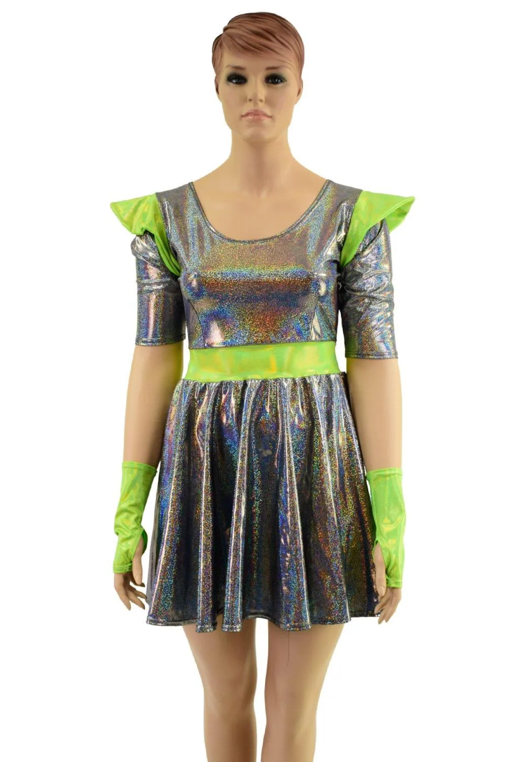 Alien Babe Dress and Fingerless Gloves Set