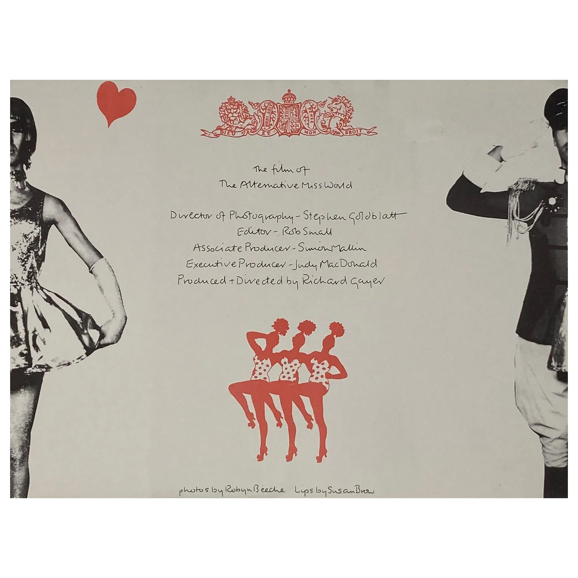 ALTERNATIVE MISS WORLD FILM PREMIERE INVITATION - 1979