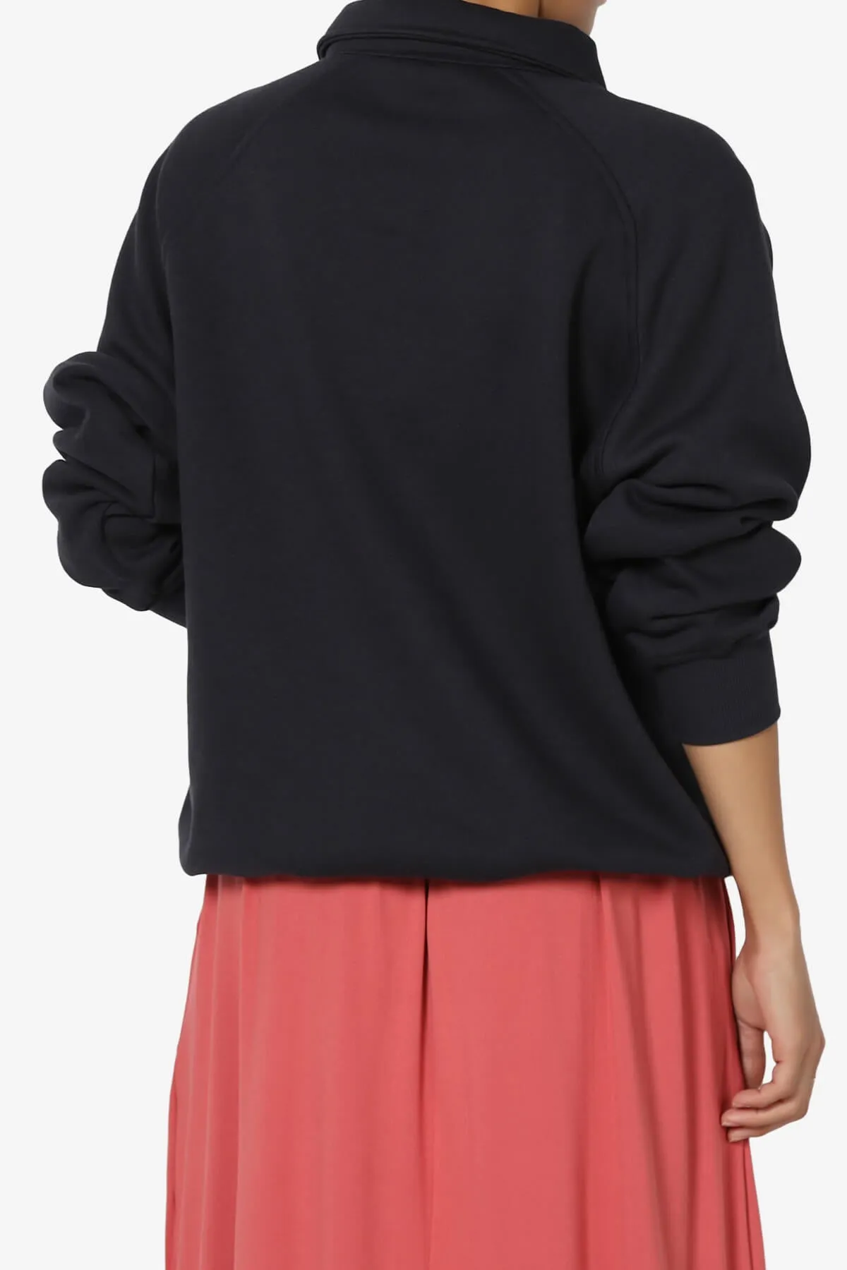 Avianna Oversized Fleece Polo Sweatshirt