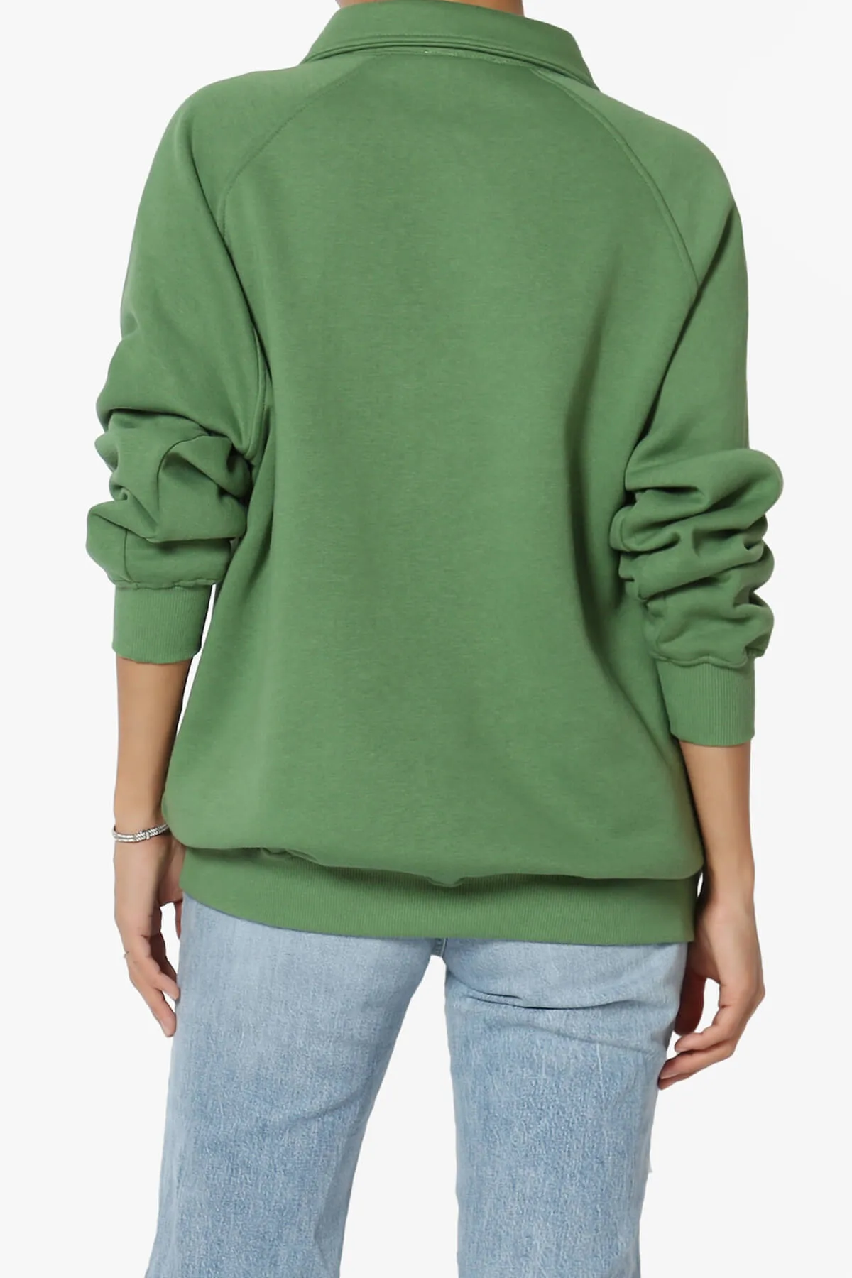 Avianna Oversized Fleece Polo Sweatshirt