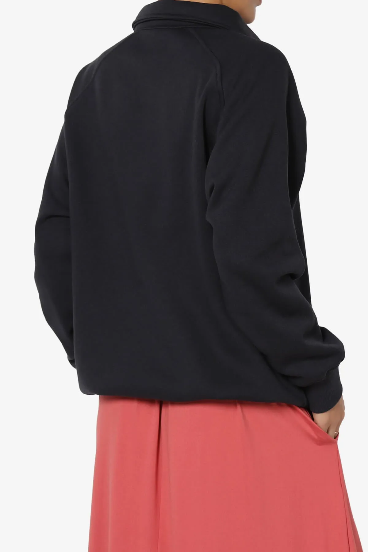 Avianna Oversized Fleece Polo Sweatshirt