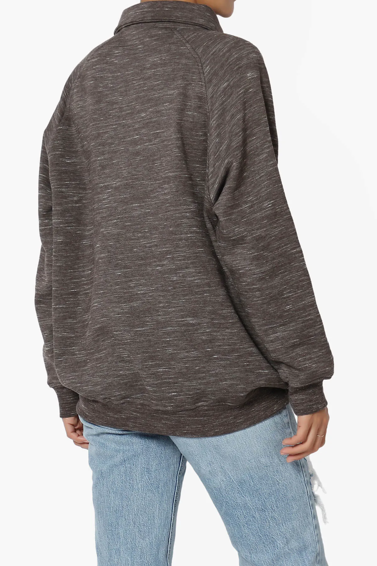 Avianna Oversized Fleece Polo Sweatshirt