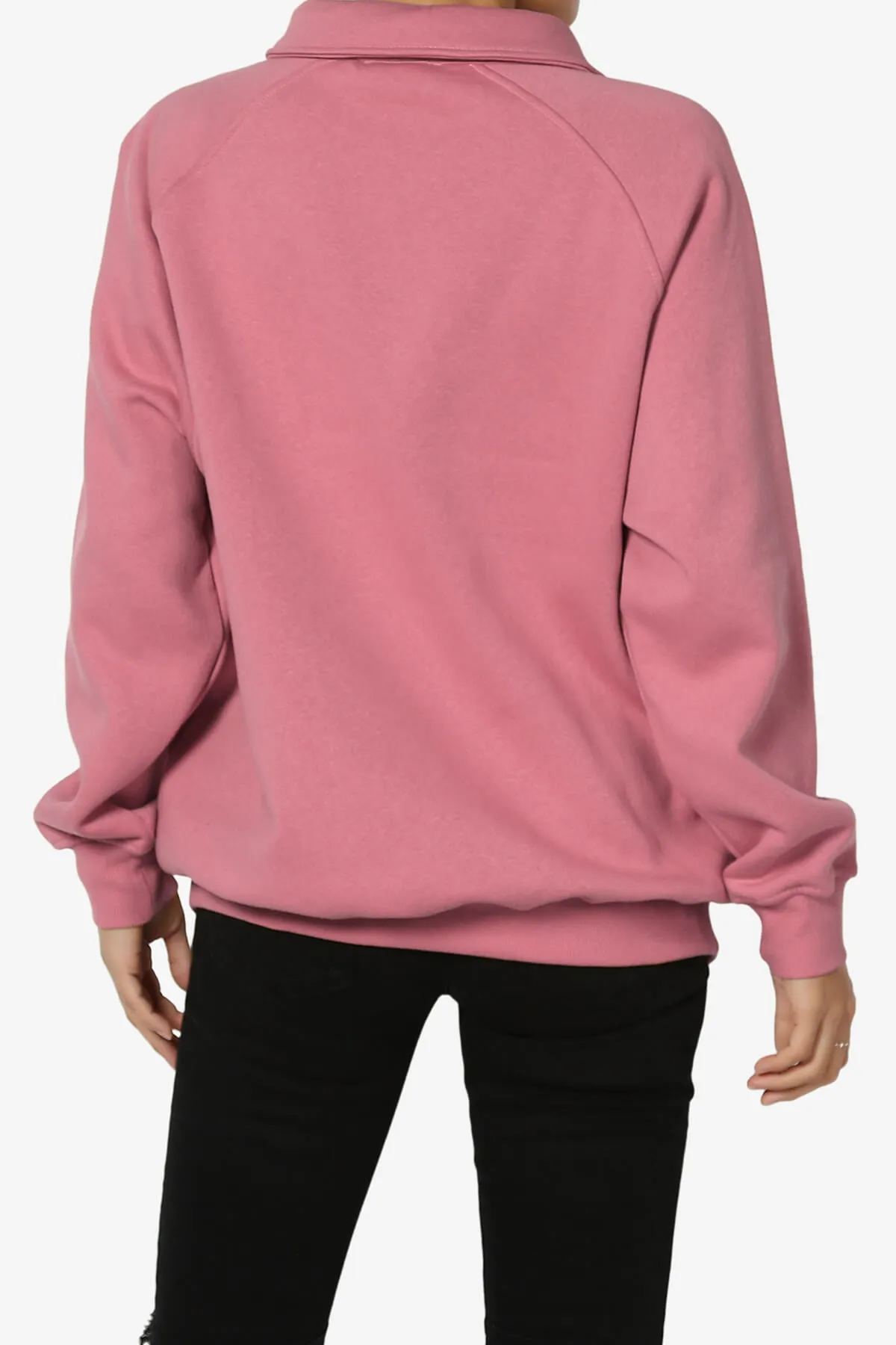 Avianna Oversized Fleece Polo Sweatshirt