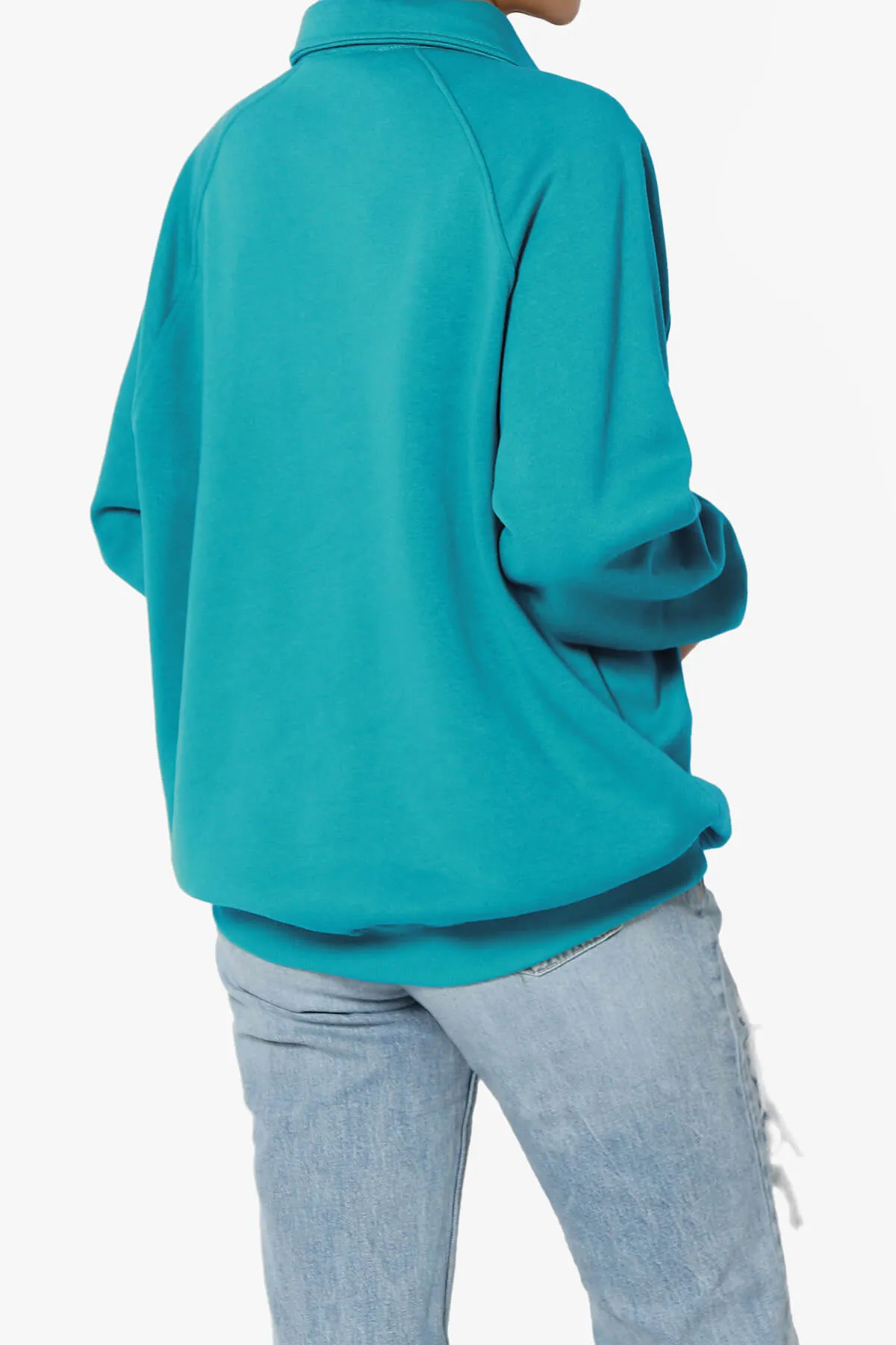 Avianna Oversized Fleece Polo Sweatshirt