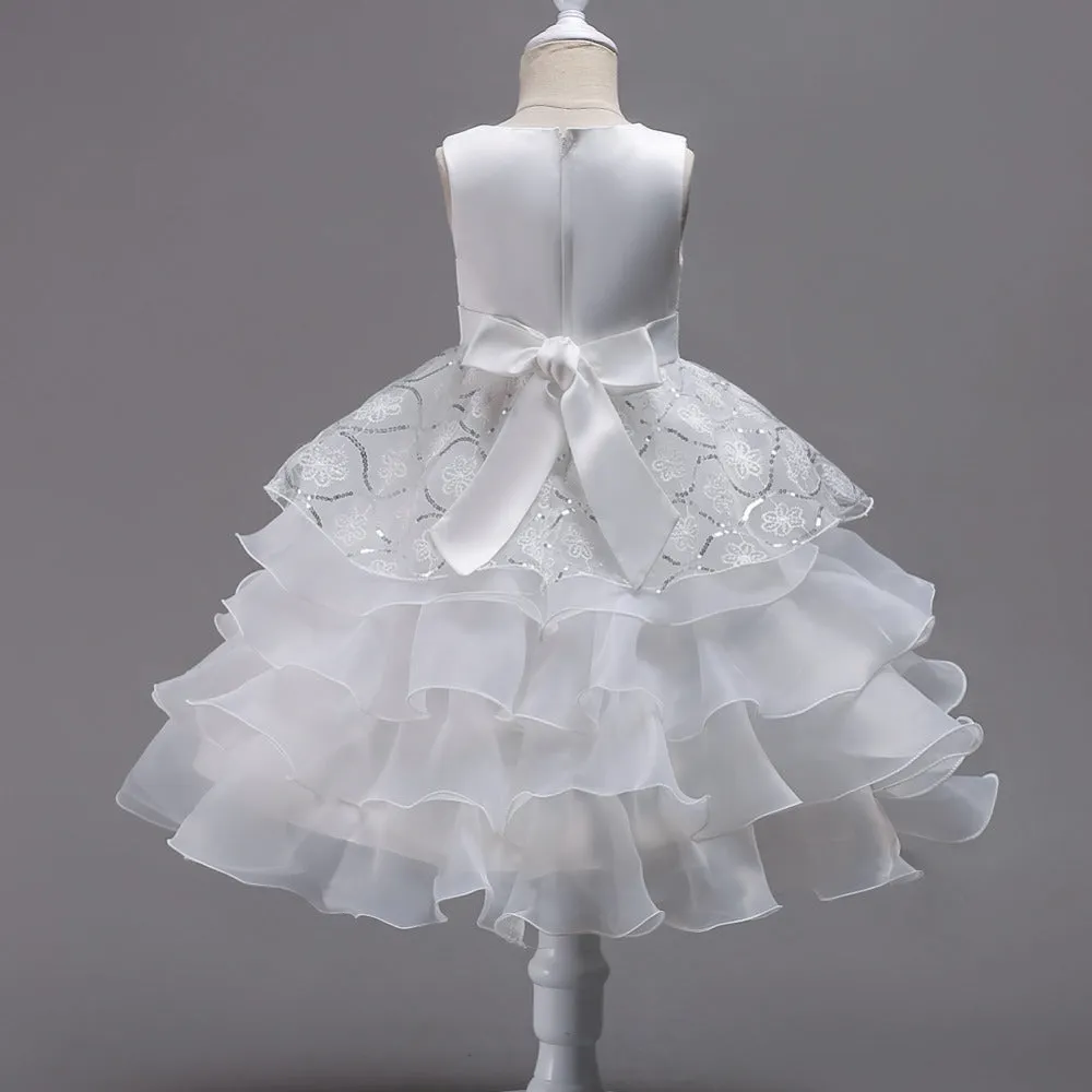 Baby Girls Flower bowknot Wedding Party Gown