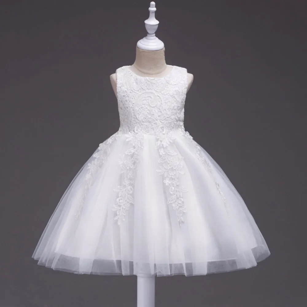 Baby Girls Flower bowknot Wedding Party Gown