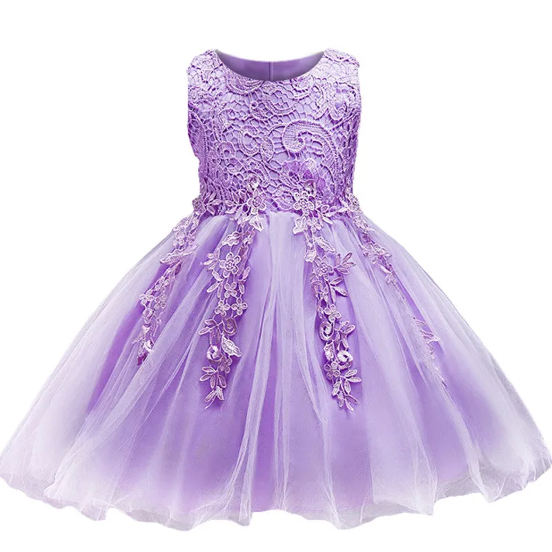 Baby Girls Flower bowknot Wedding Party Gown