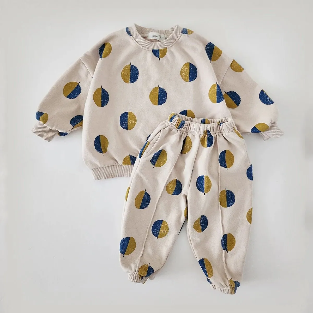 Balloon Printed Matching Tracksuit and Romper Set for Boys