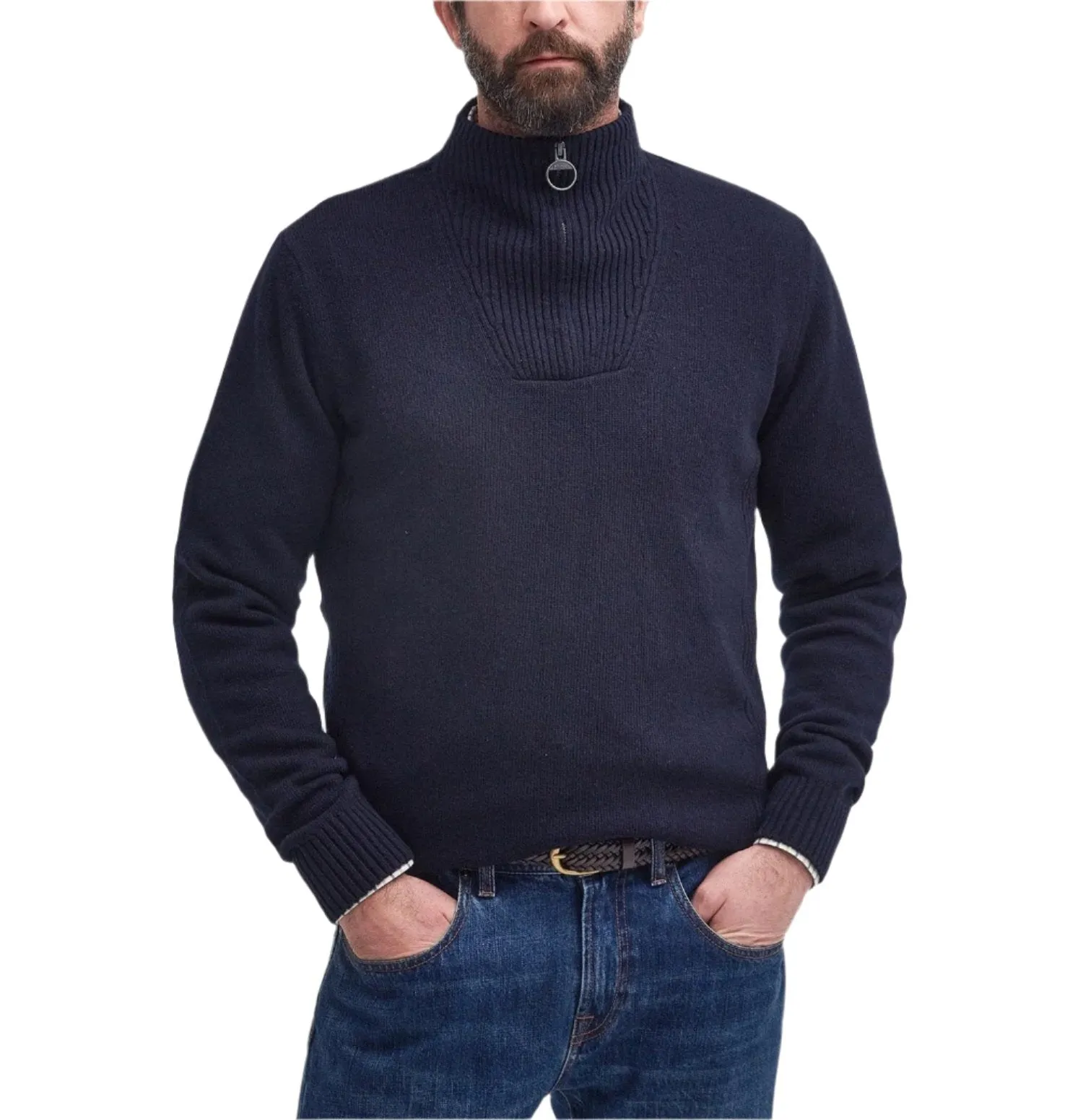 Barbour Mens Nelson Essential Half-Zip Jumper Sweater