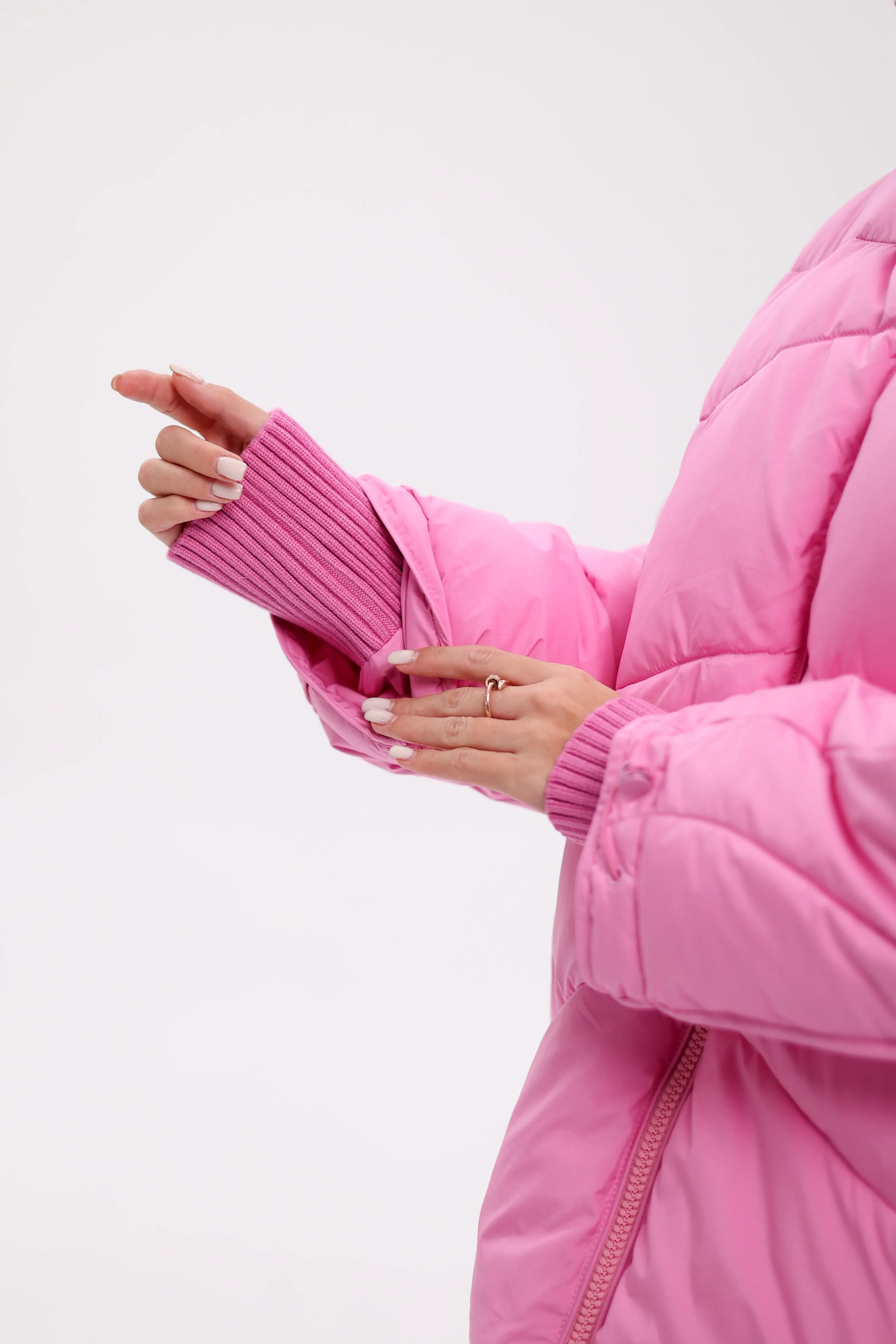 Bio Down Puffer Jacket in Pink