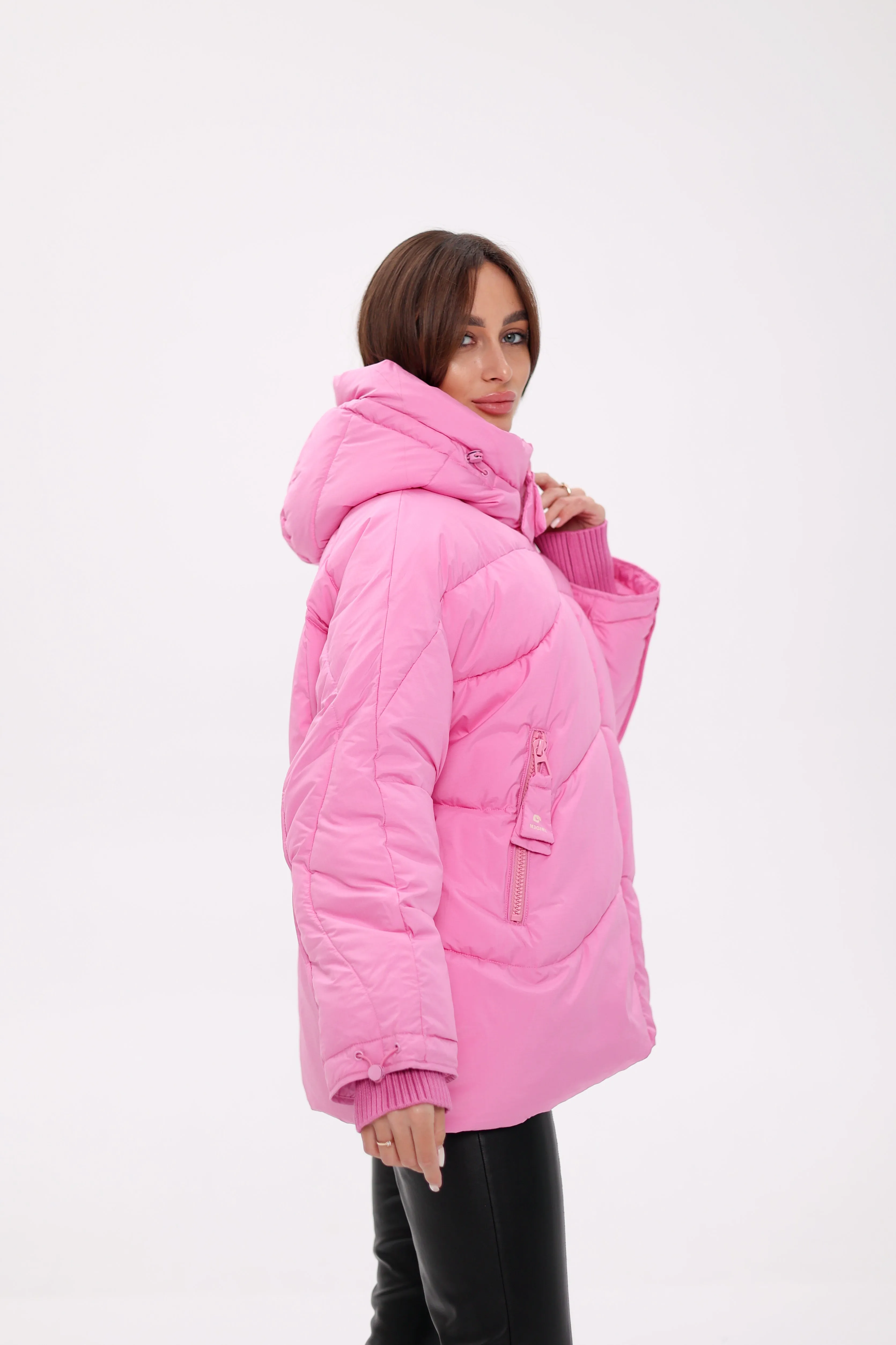 Bio Down Puffer Jacket in Pink