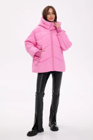 Bio Down Puffer Jacket in Pink