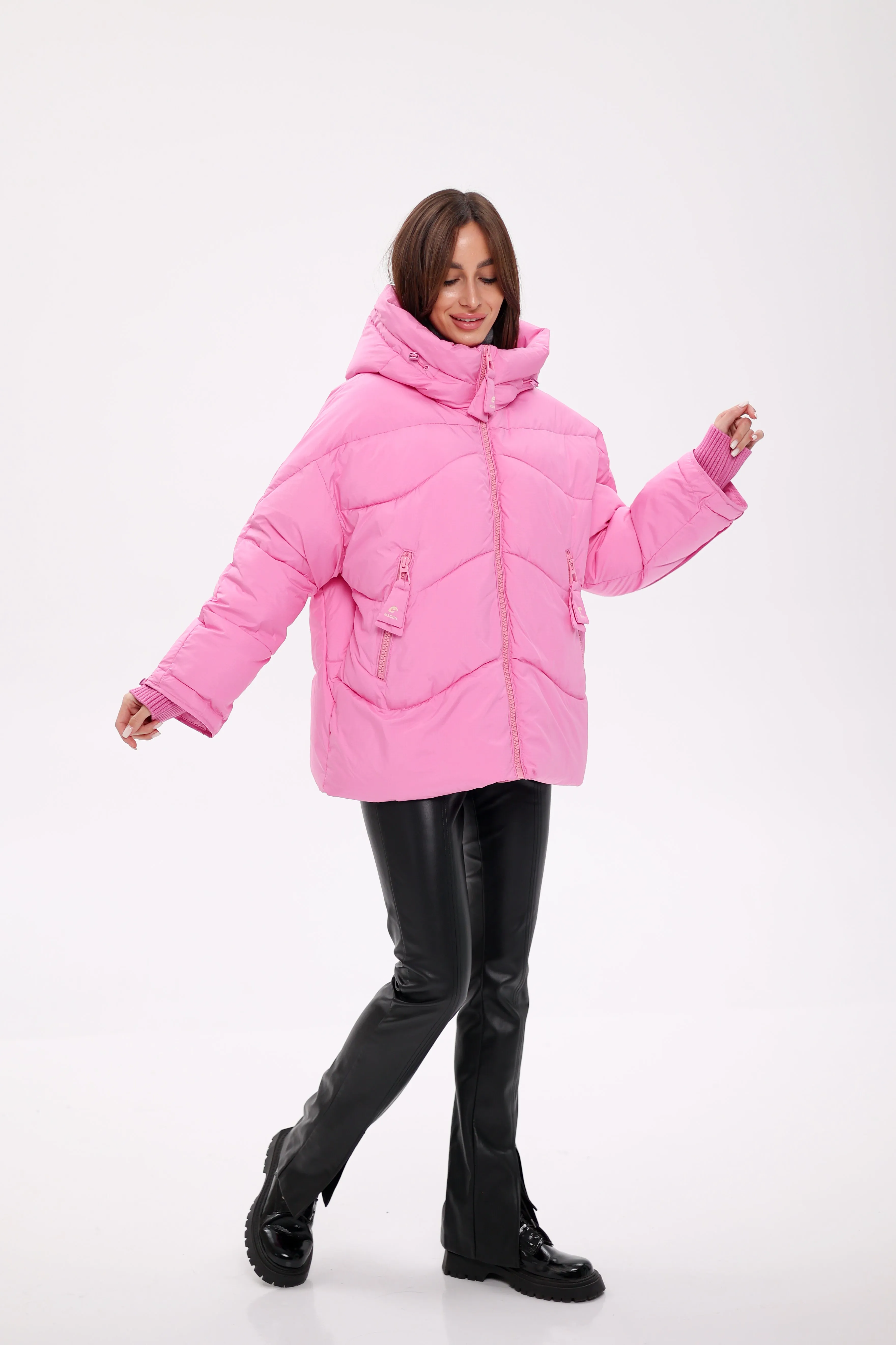 Bio Down Puffer Jacket in Pink