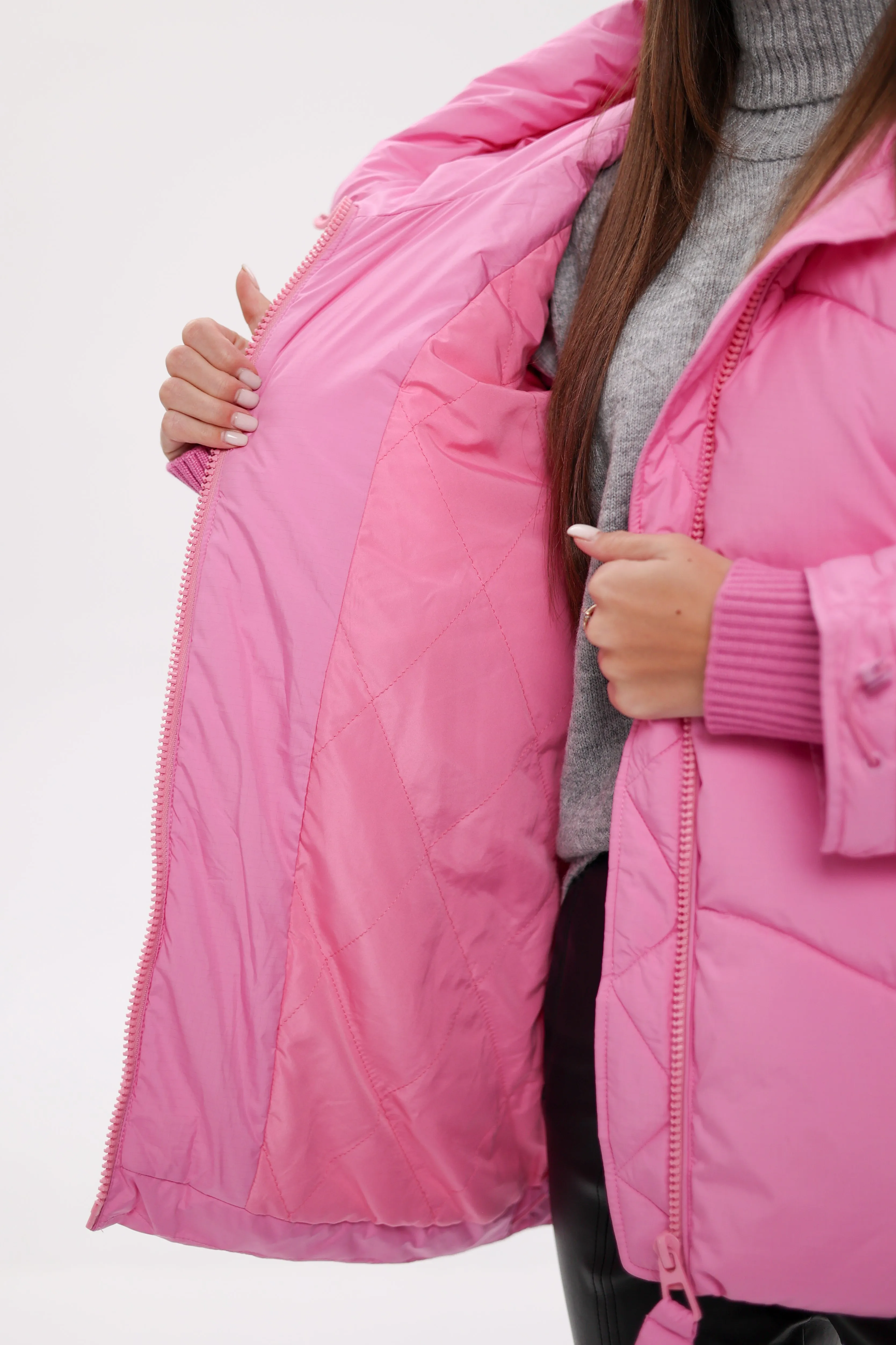 Bio Down Puffer Jacket in Pink