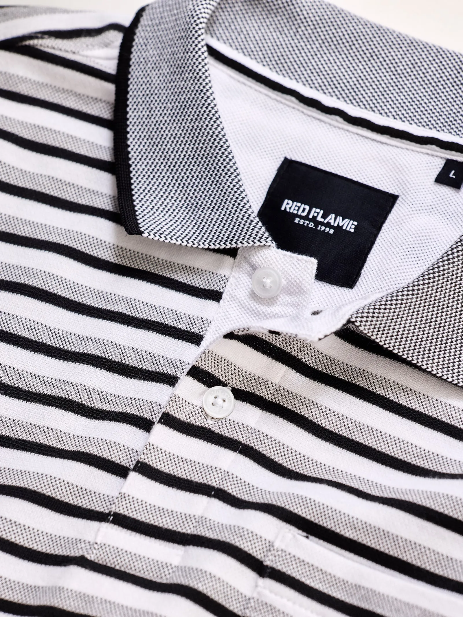 Black Striped Polo T-Shirt