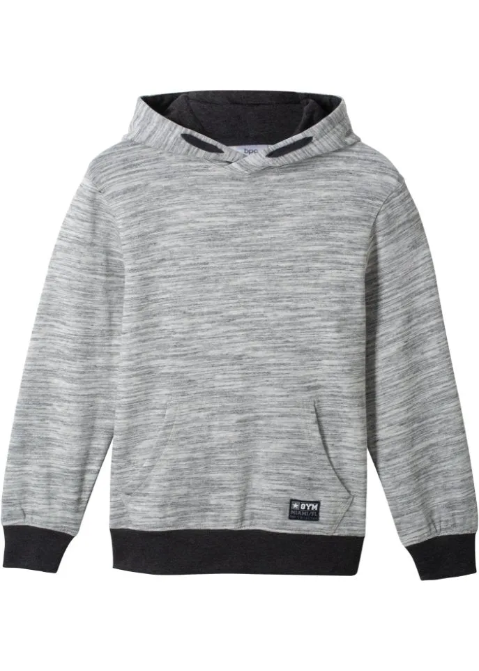 Boy's speckled hoodie Bpc Bonprix Collection, gray