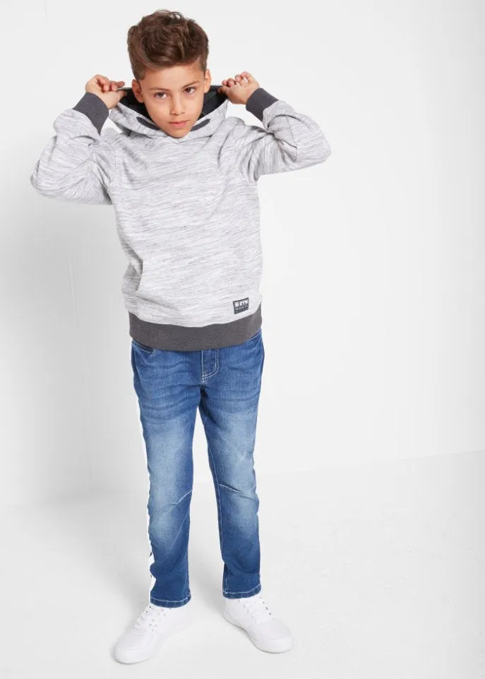 Boy's speckled hoodie Bpc Bonprix Collection, gray