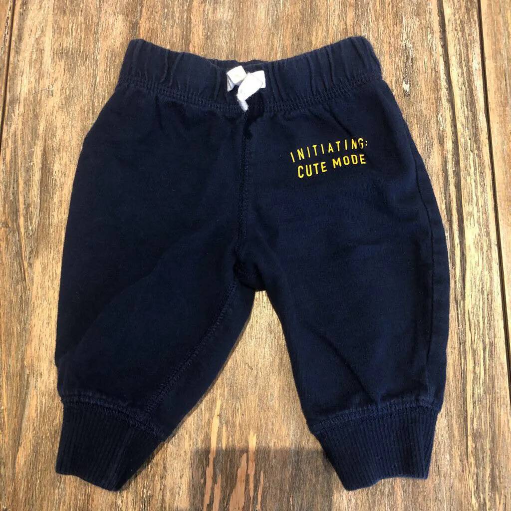 Carter's navy Cute Mode joggers 3m