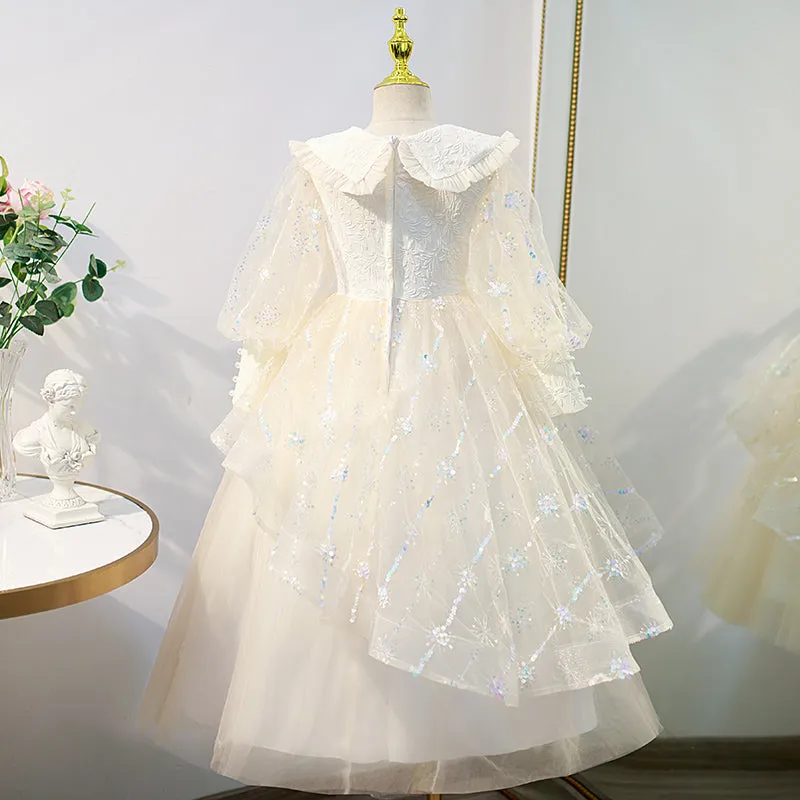 Children First Communion Dress Flower Girl Elegant Puffy Baptism Princess Pageant  Dress