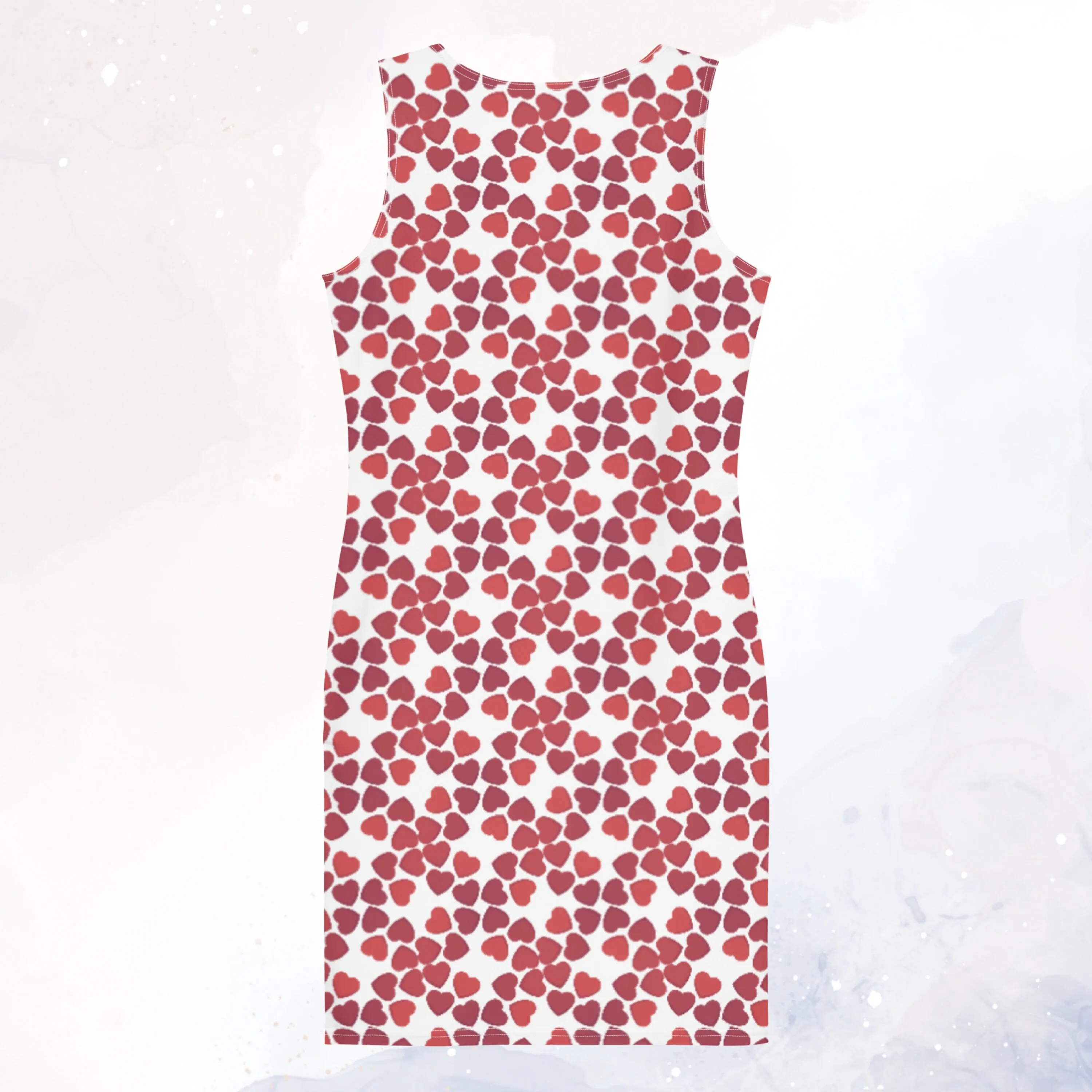 Covered in Red Hearts Valentine Bodycon dress