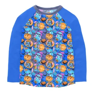 Creepy Cute Stitch or Treat - Kids Long Sleeve Bamboo Tee