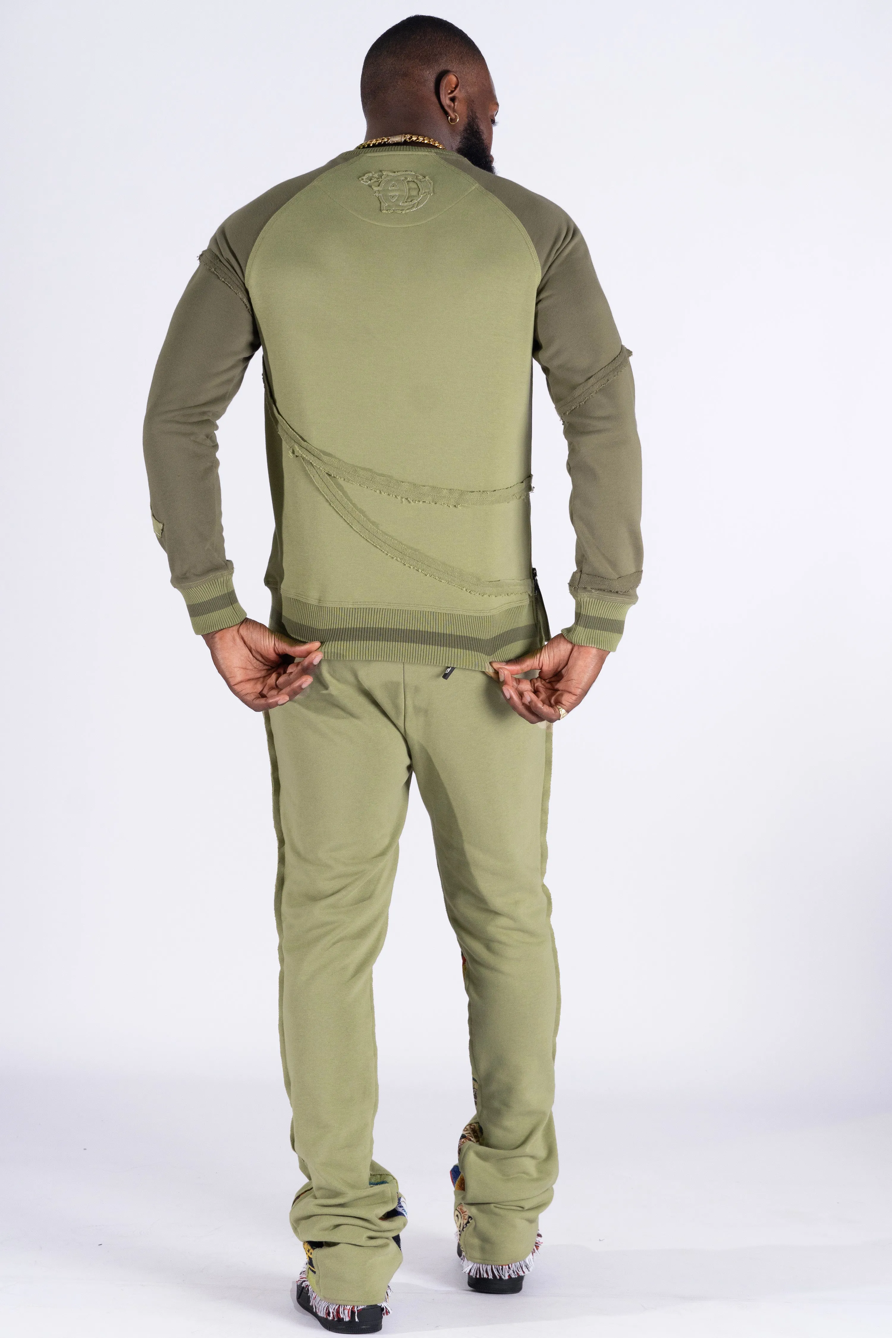 F1959 Frost Blow French Terry Pants - Olive