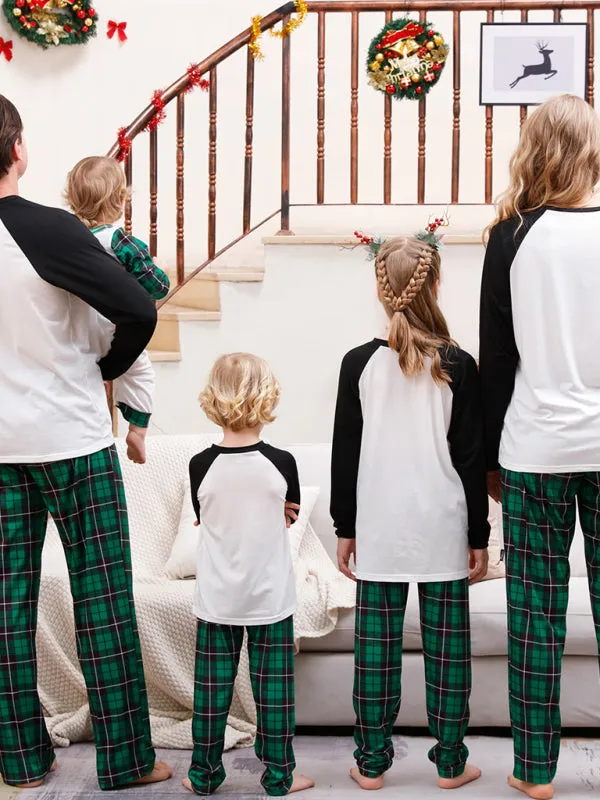 Family Plaid Print Matching Christmas Pyjamas With Festive Design