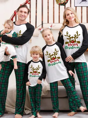 Family Plaid Print Matching Christmas Pyjamas With Festive Design