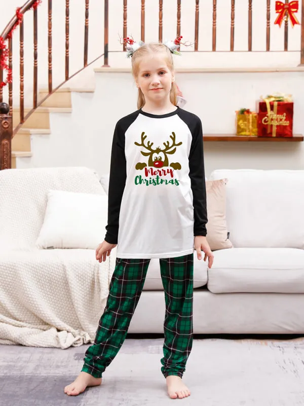 Family Plaid Print Matching Christmas Pyjamas With Festive Design