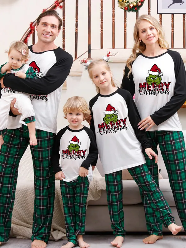 Family Plaid Print Matching Christmas Pyjamas With Festive Design