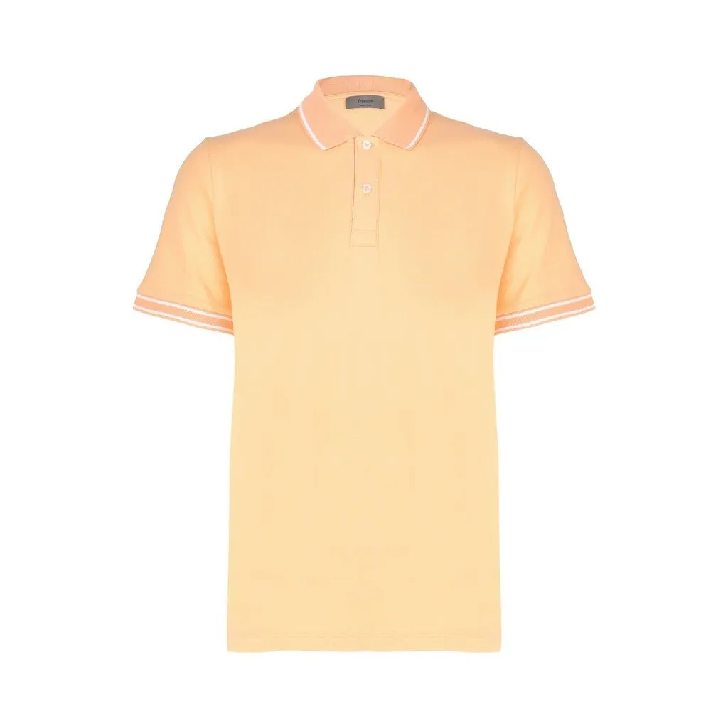 FERRANTE Cotton Pique Polo PEACH