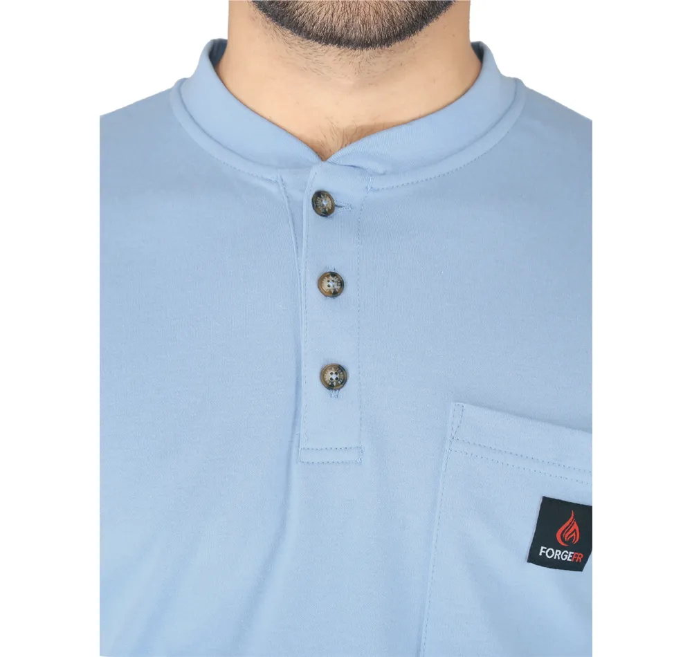 Forge FR Light Blue Henley Shirt MFHNLY-004-LTBL