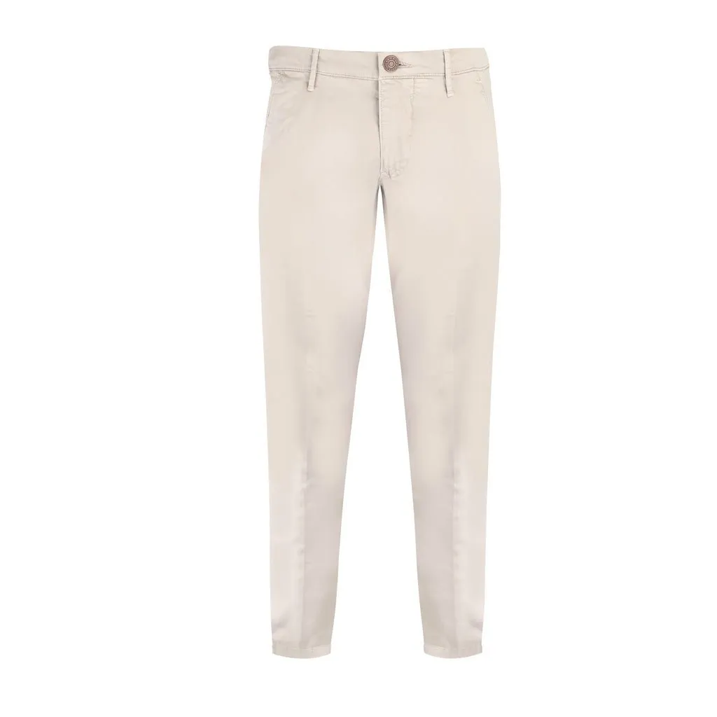 FRADI Satin Cotton Stretch Chino MUD REG