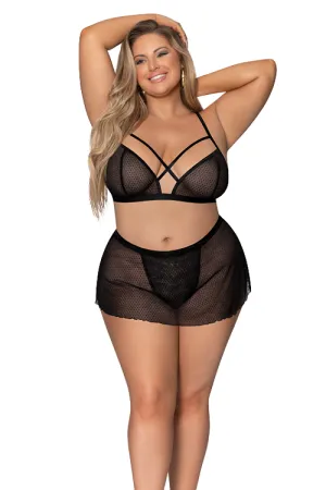 Girl Next Door?? Plus Size Skirt & Top Set