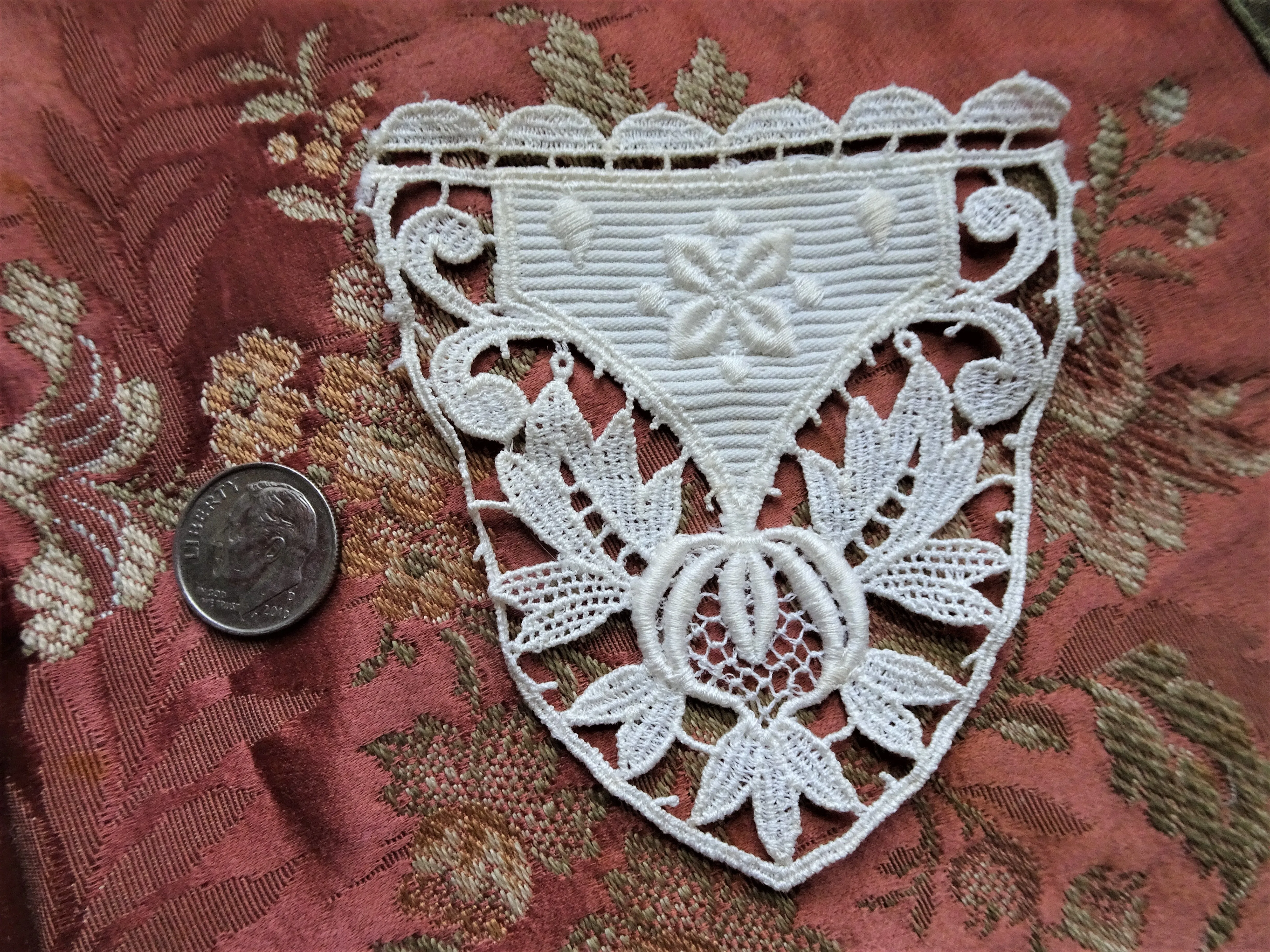 GORGEOUS Unusual Antique Applique, French Lace Applique,Victorian,Edwardian,Antique Lace ,Mixed Lace,For Dolls,Wedding Gowns,Collectible Lace