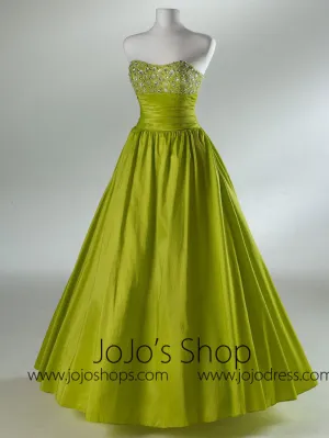 Green Strapless Ball Gown Formal Prom Dress HB2030A