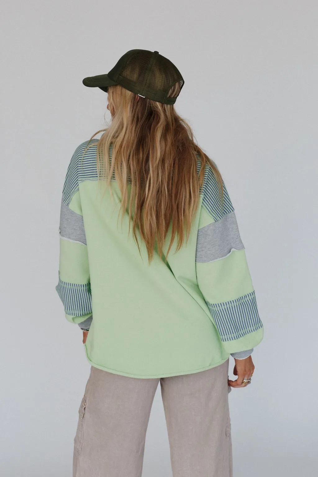 Harmony Haze Henley Top - Mint