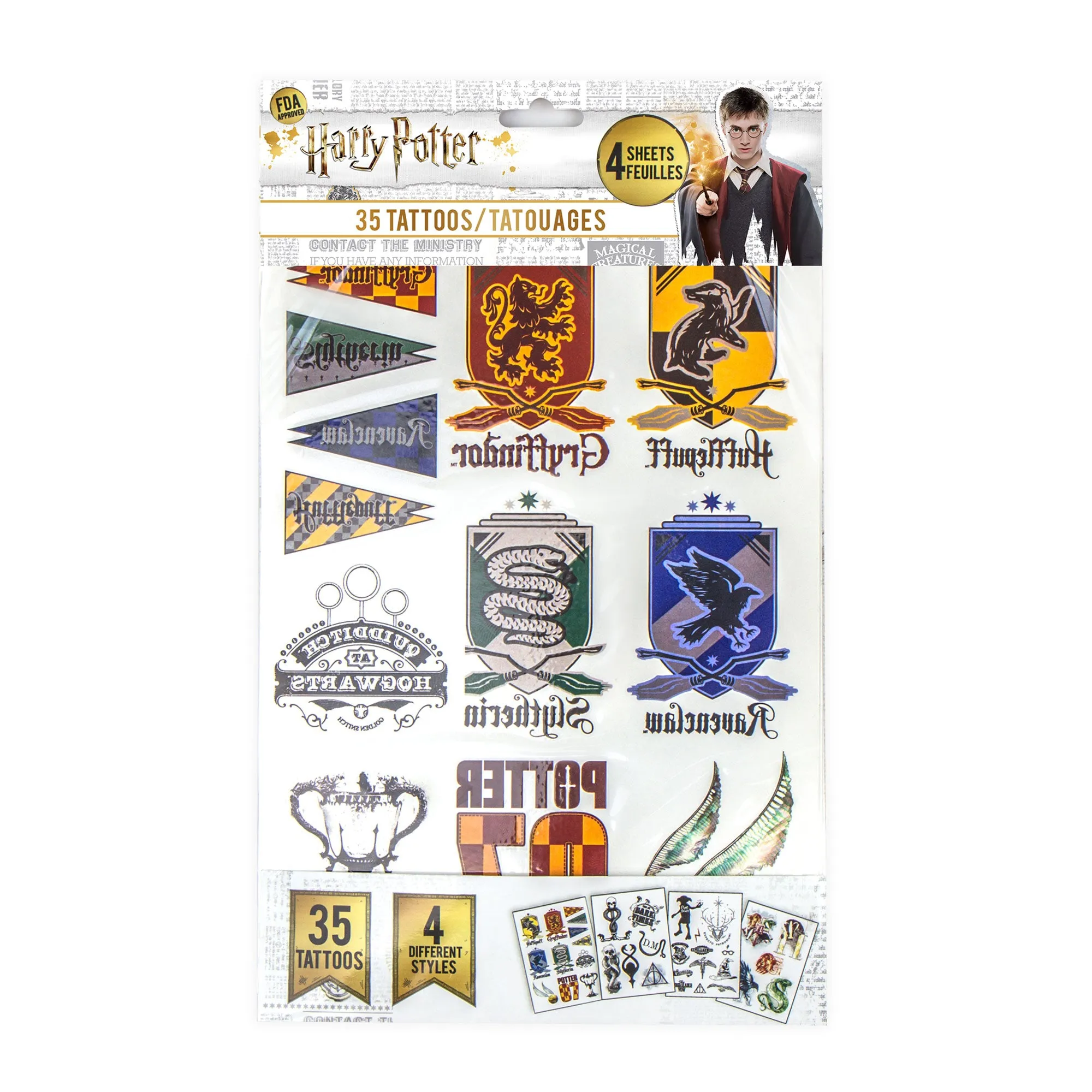 Harry Potter Temporary Tattoos (35 tattoos)