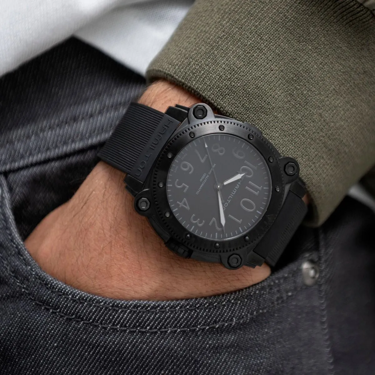 Khaki Navy BelowZero Automatic Titanium Watch: Optimized Titling