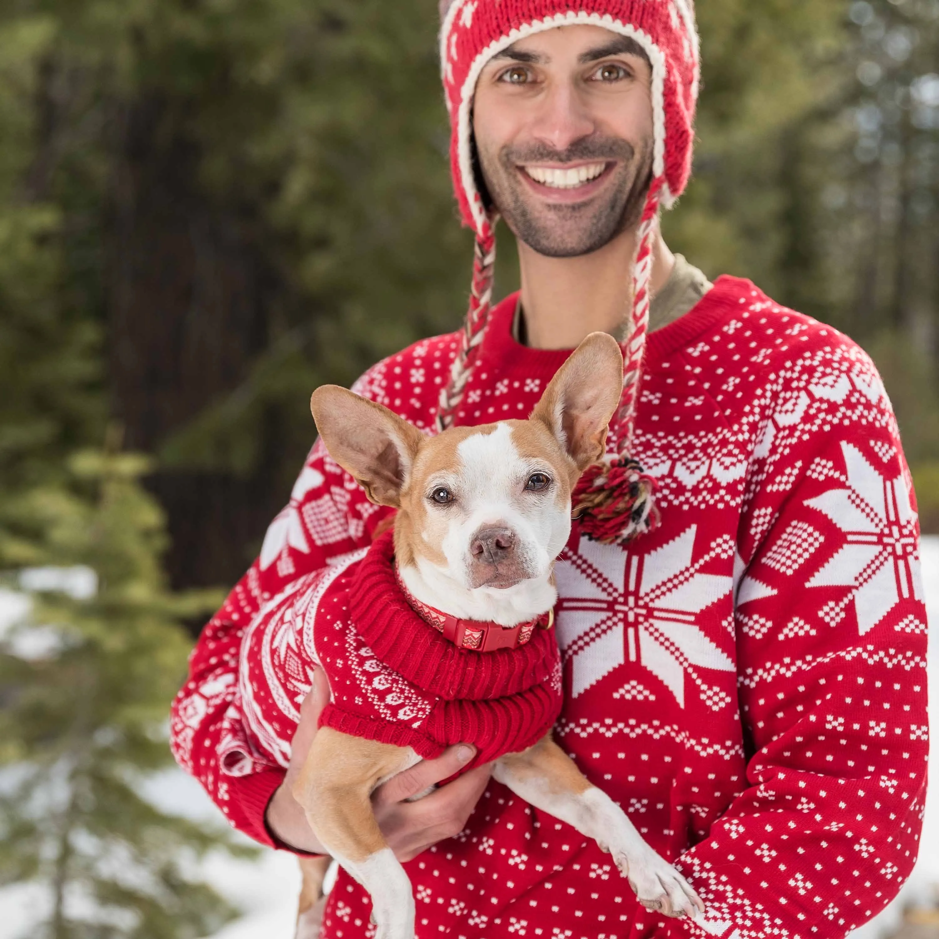 Holiday Family Matching Sweater in True Red