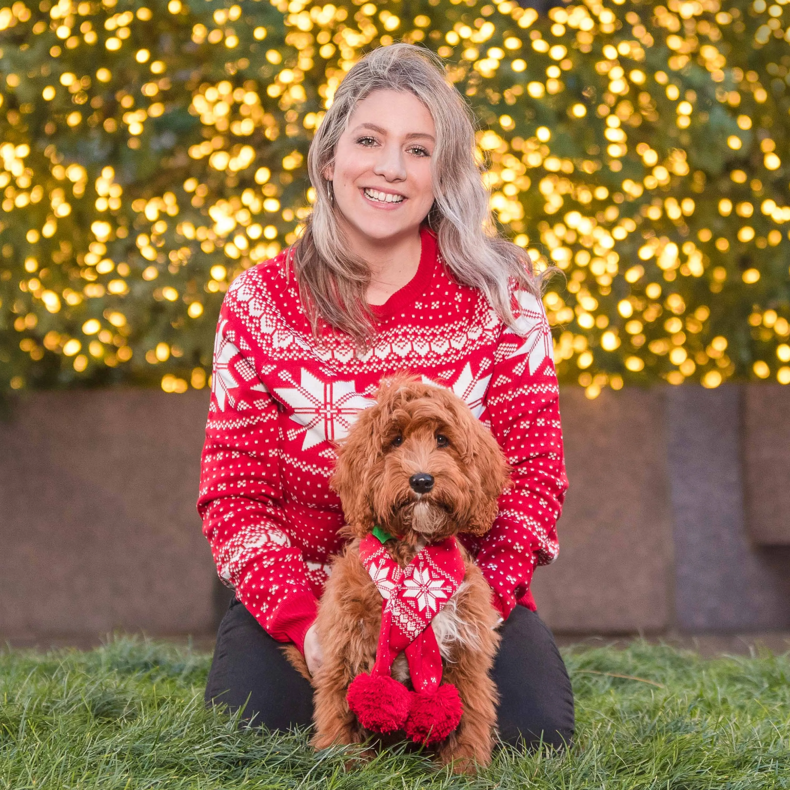 Holiday Family Matching Sweater in True Red