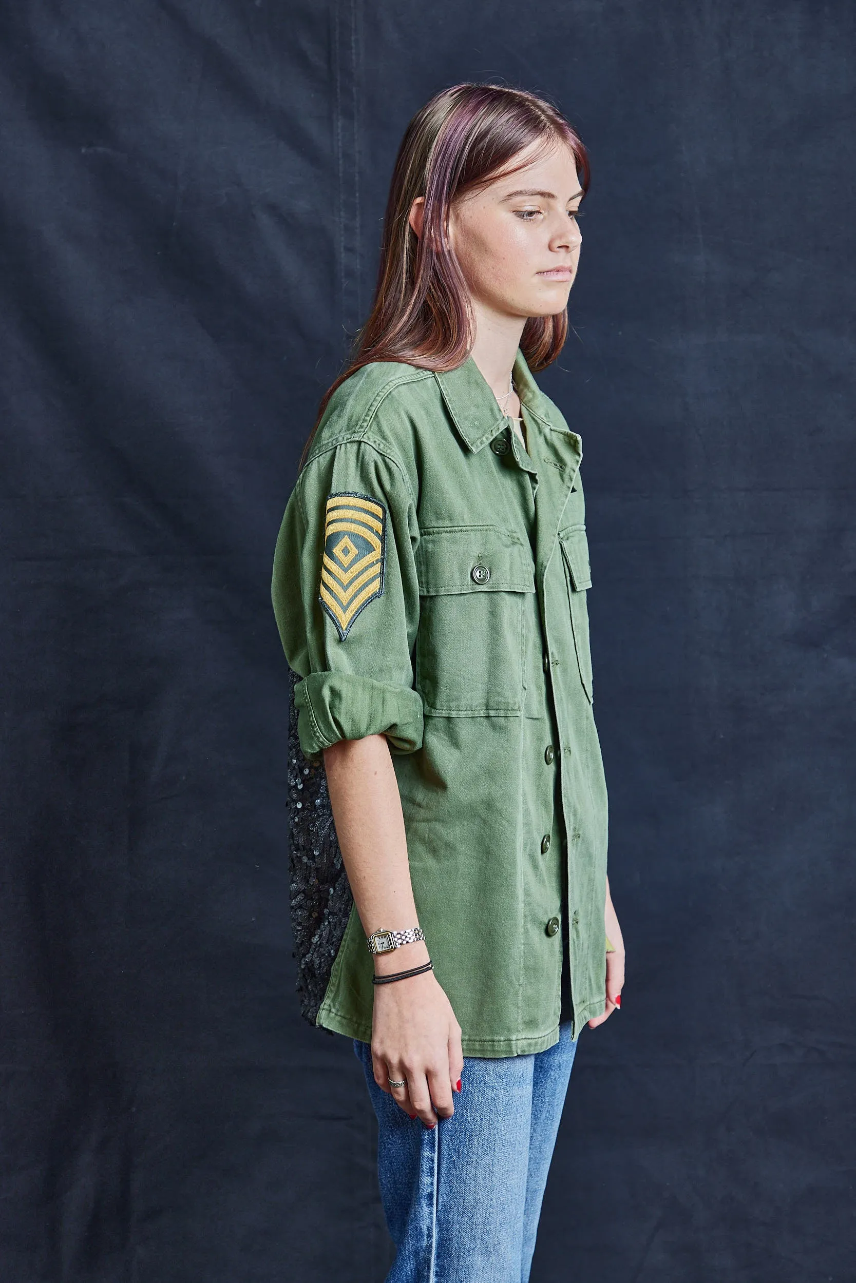 Khaki Party Back Shirt - Long Sleeve Khaki