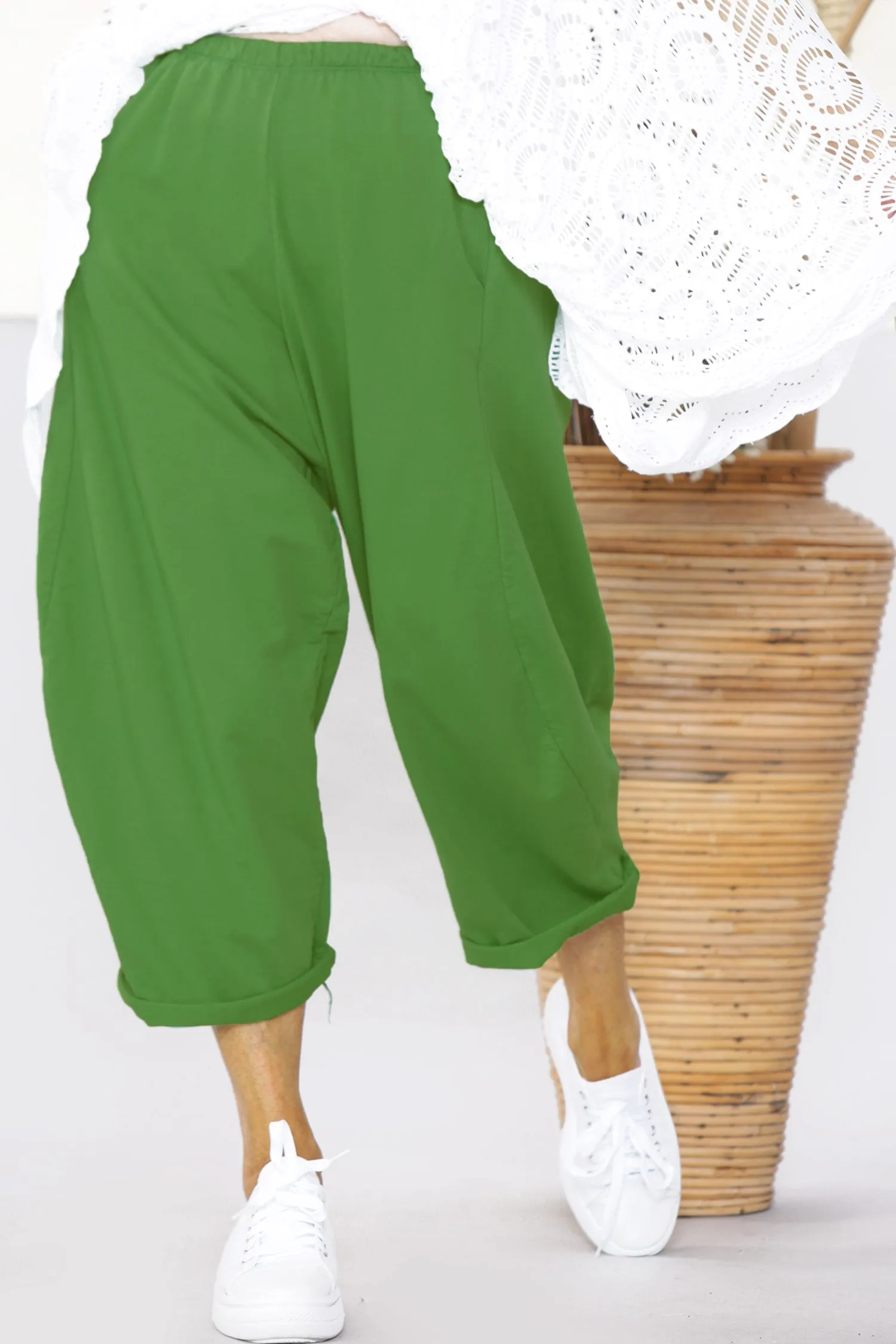 Lilly Green Balloon Jogger in Pistachio