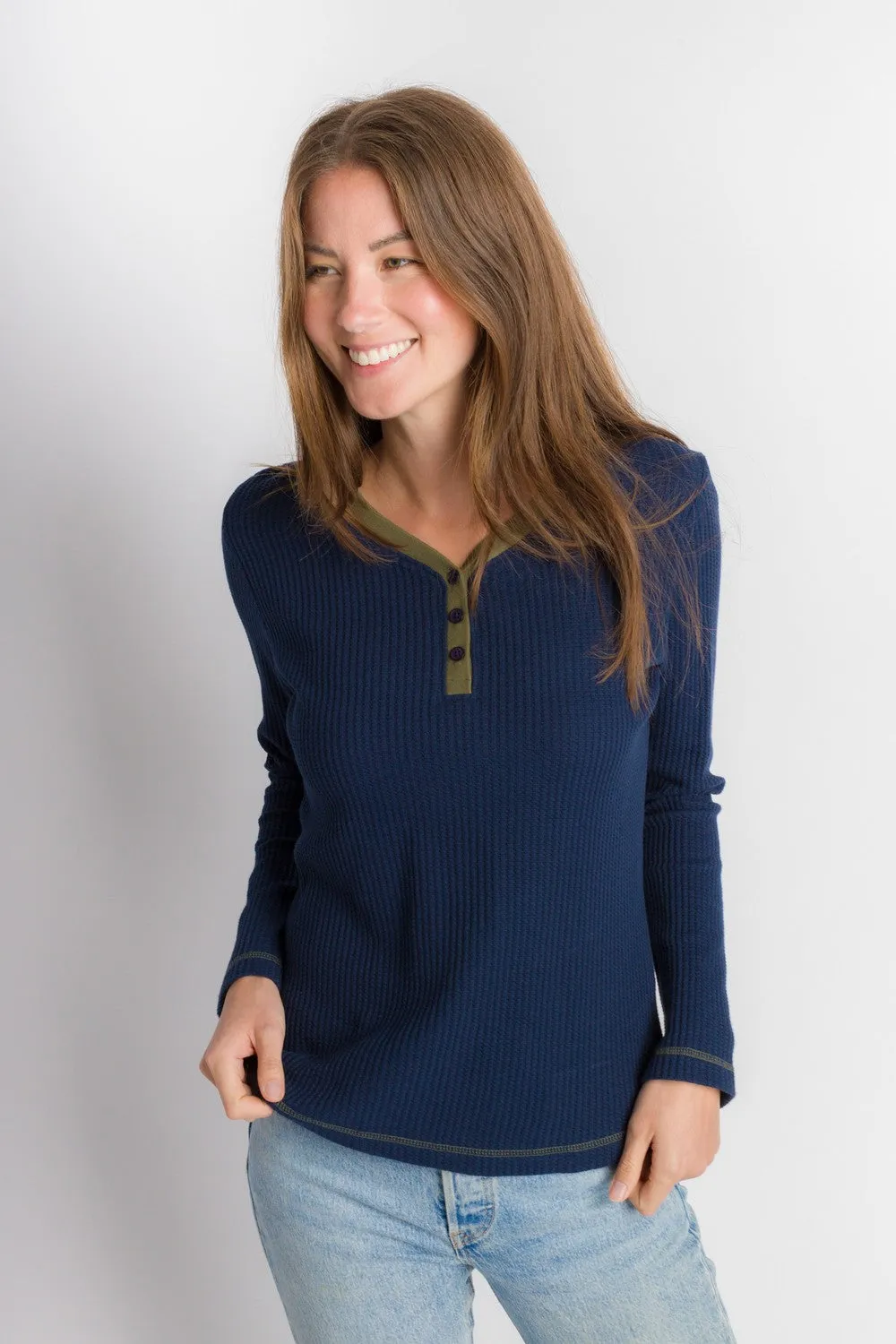 Macy | Women's Long Sleeve Thermal Henley