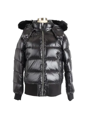 Maude S Down Bomber Jacket W/ Fur Hood