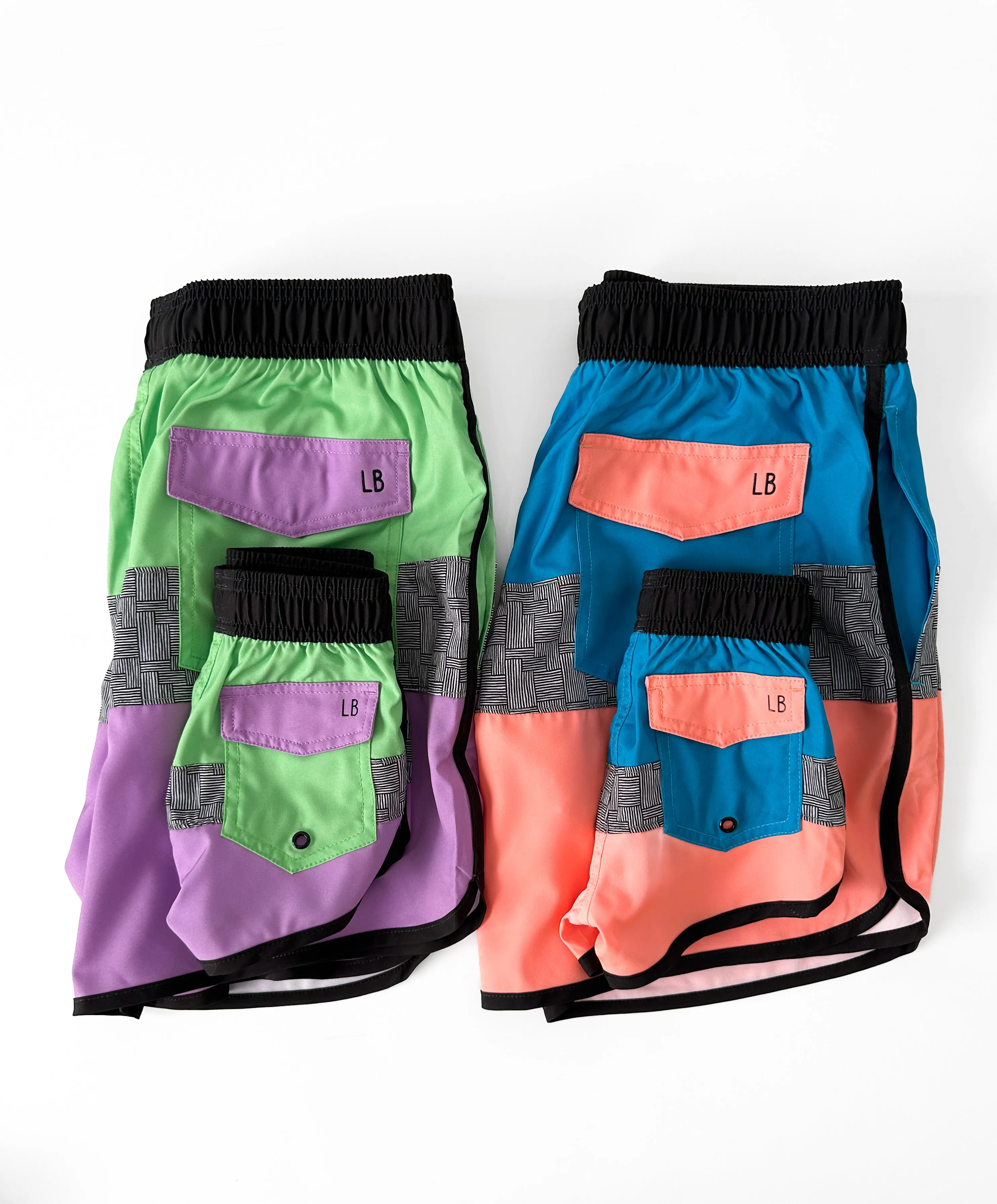 Men's Block Swim Short - Neon Green