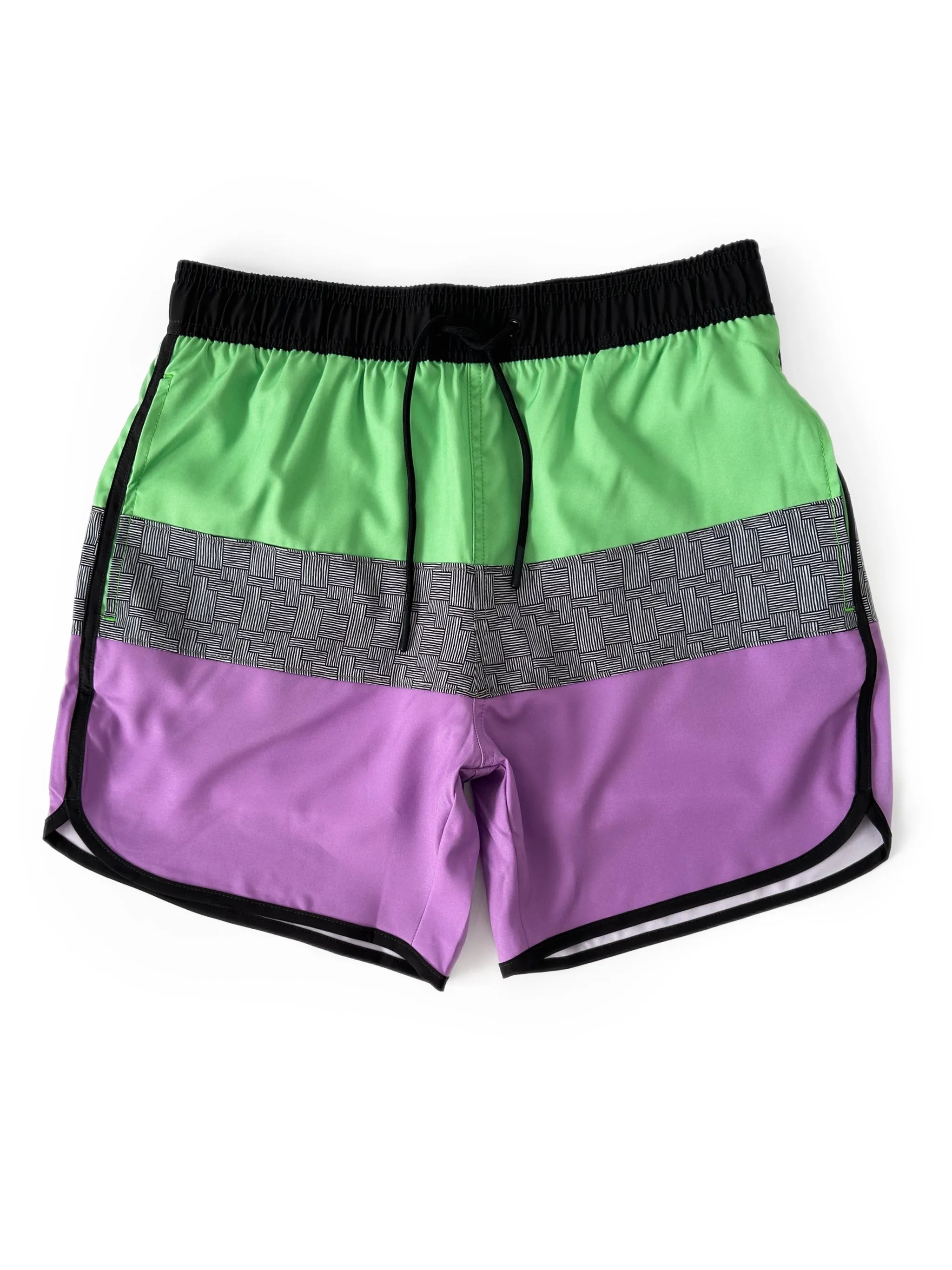 Men's Block Swim Short - Neon Green